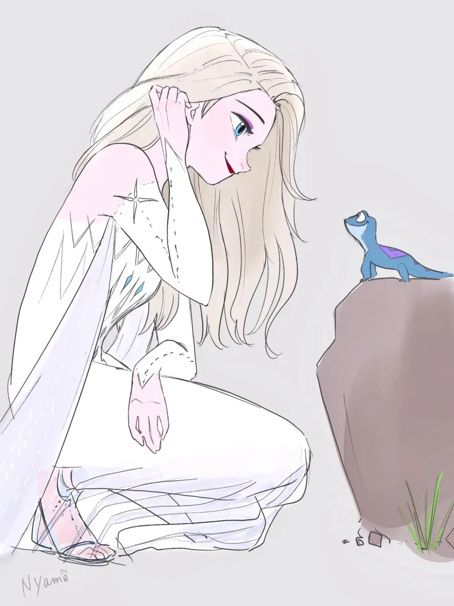 elsa by nyamo on pixiv. the musical made me absolutely love her